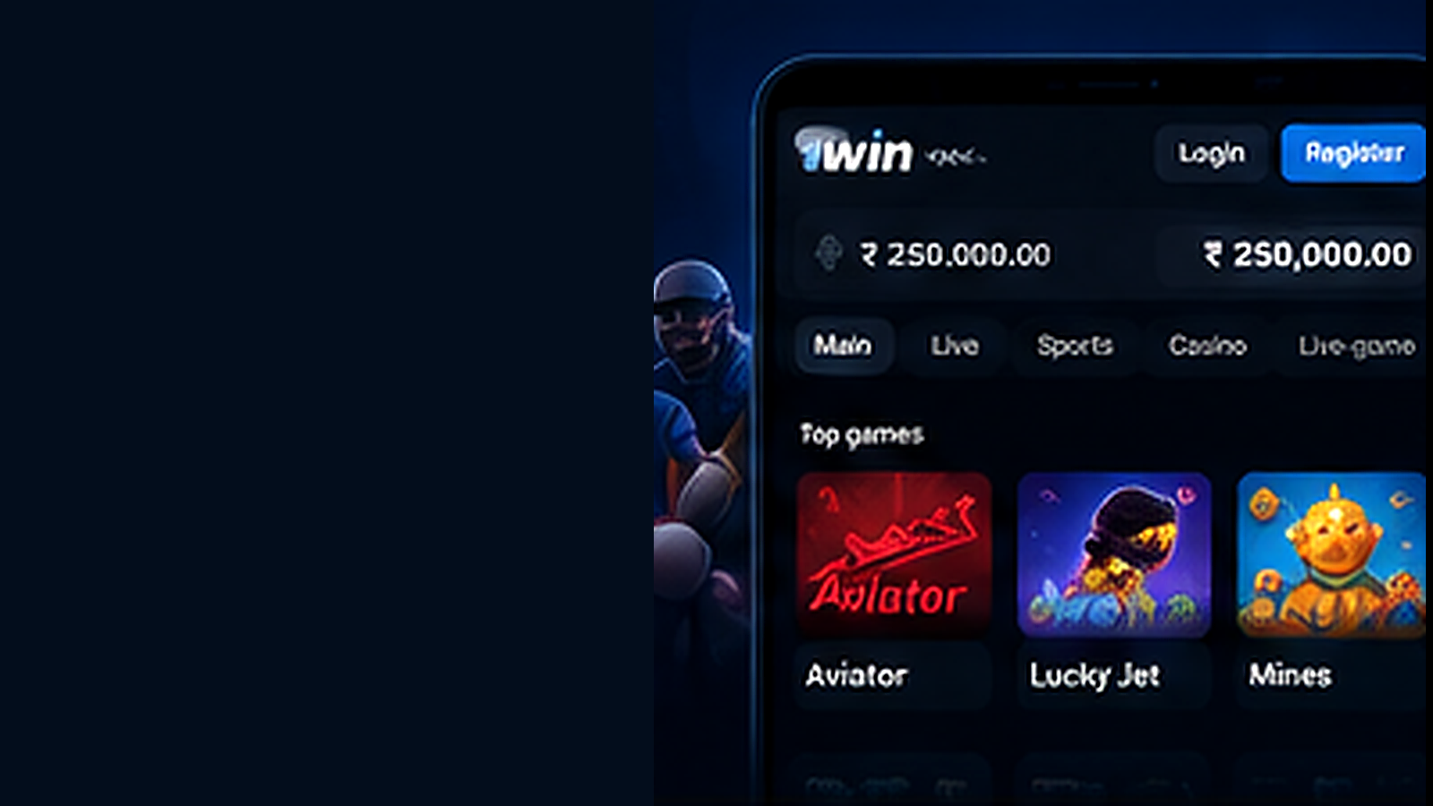 1win casino online y apuestas deportivas Chile interface preview without country text